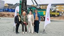Från vänster: Arkivchef Maria Sundén, Kanslidirektör Siv Kullberg, Regionstyrelsens ordförande Rachel De Basso (S) och kommunstyrelsens ordförande i Nässjö Sara Lindberg (S)
